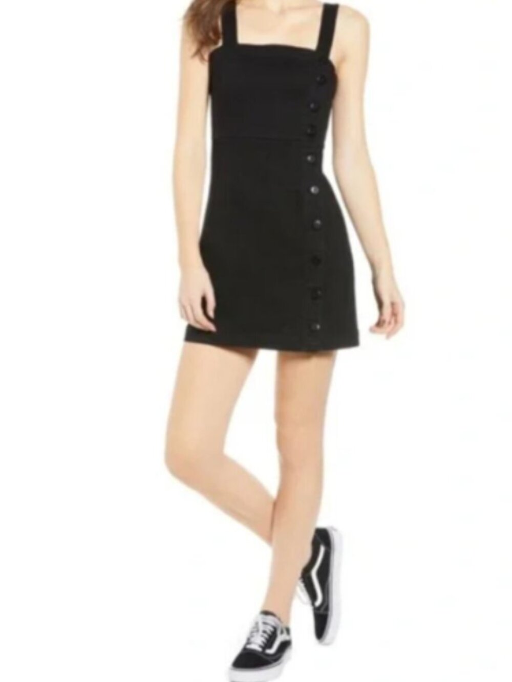 Ten Sixty Sherman Black Jean Mini Dress  Bodycon XS